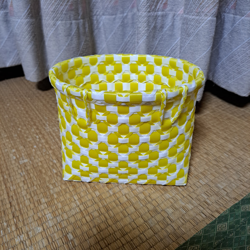 PPバンドはけご(ベルト通し付き はけご ミニ)収穫かご、プラカゴ 模様b