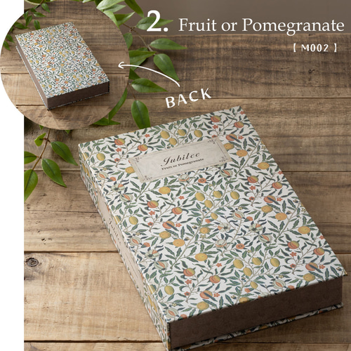 Jubilee ウイリアム・モリスのデザインを使った 本型小物入れ