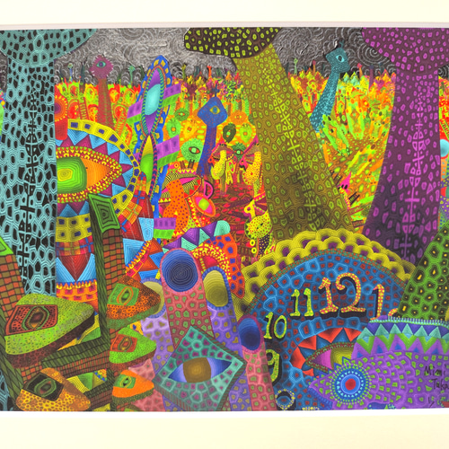 空間と心象風景　　高見沢耳のジクレー版画作品　一点物の版画作品です(A4サイズ) 空間と心象風景 高見沢耳のジクレー版画作品 一点物の版画作品