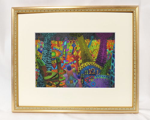 文明と昼寝　高見沢耳のジクレー版画作品　一点物の版画作品です(A4サイズ) df156e7ac247b0b10edc916b831588