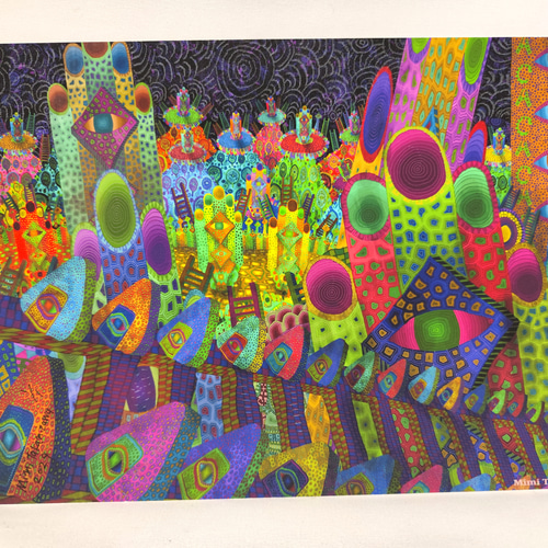 視線の中の幼児体験　高見沢耳のジクレー版画作品　一点物の版画作品です(A4サイズ 視線の中の幼児体験 高見沢耳のジクレー版画作品 一点物の版画