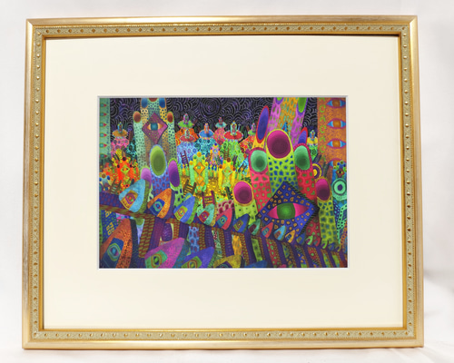 視線の中の幼児体験　高見沢耳のジクレー版画作品　一点物の版画作品です(A4サイズ 視線の中の幼児体験 高見沢耳のジクレー版画作品 一点物の版画作品です