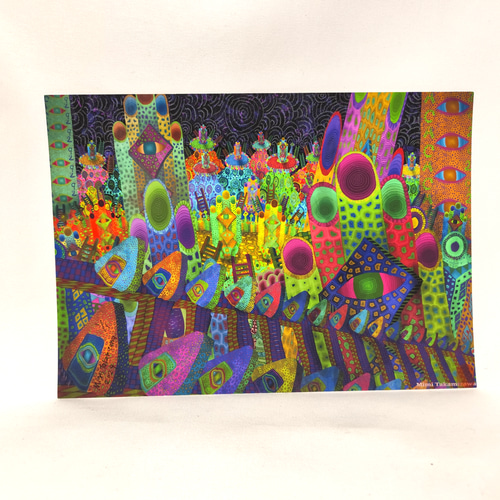 視線の中の幼児体験　高見沢耳のジクレー版画作品　一点物の版画作品です(A4サイズ 視線の中の幼児体験 高見沢耳のジクレー版画作品 一点物の版画