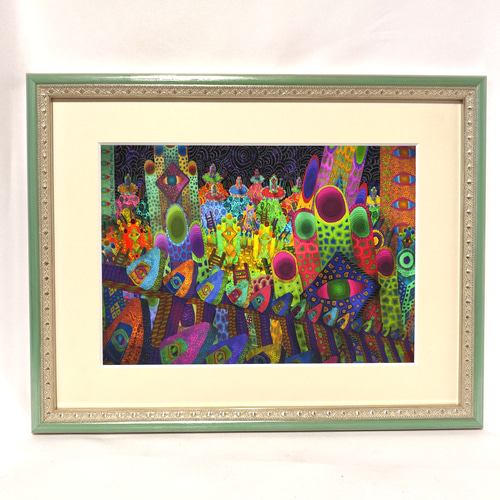 視線の中の幼児体験　高見沢耳のジクレー版画作品　一点物の版画作品です(A4サイズ 視線の中の幼児体験 高見沢耳のジクレー版画作品 一点物の版画