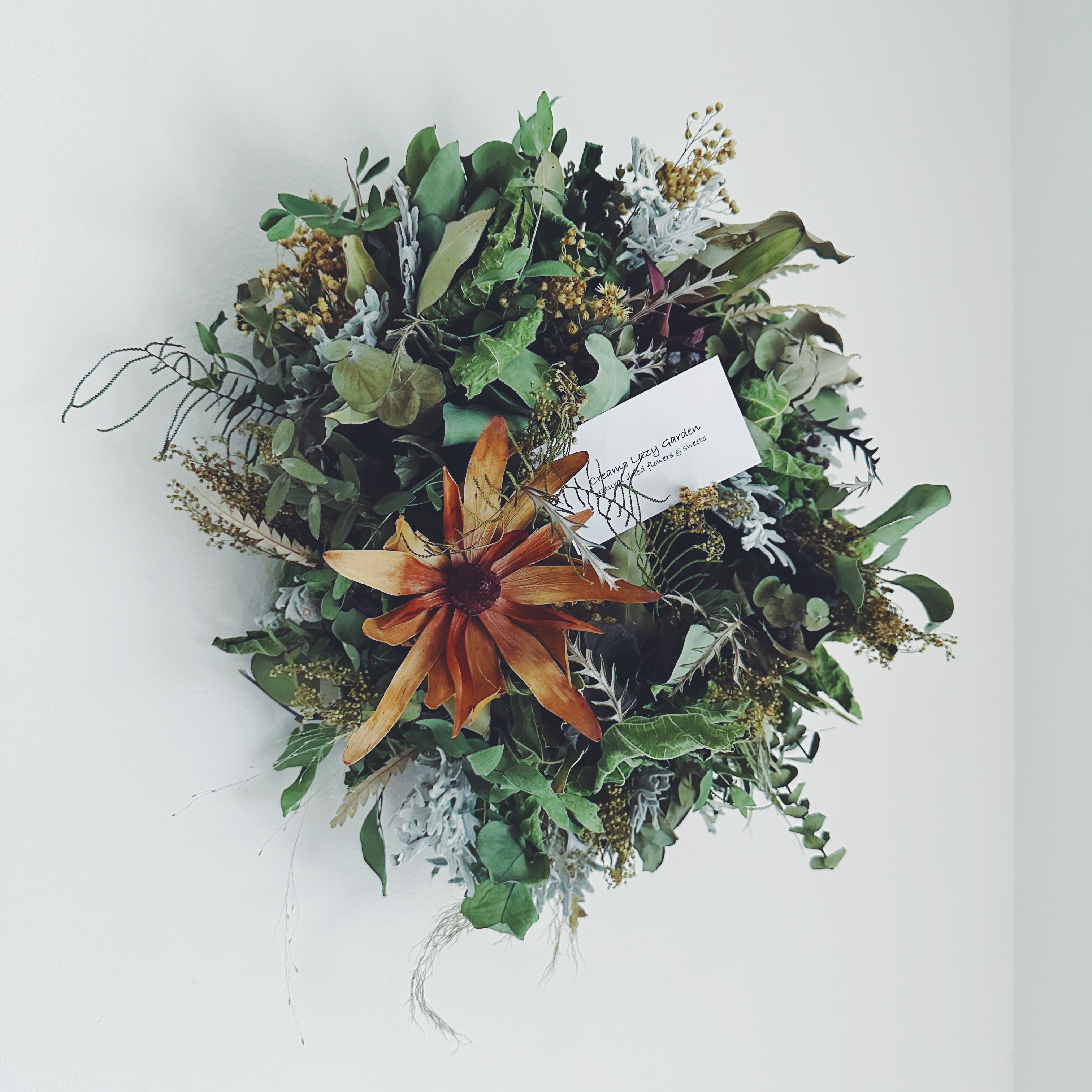 フラワー・リース pig Garden wreath 4 fig イチジクの葉のガーデンリース38㎝ リース