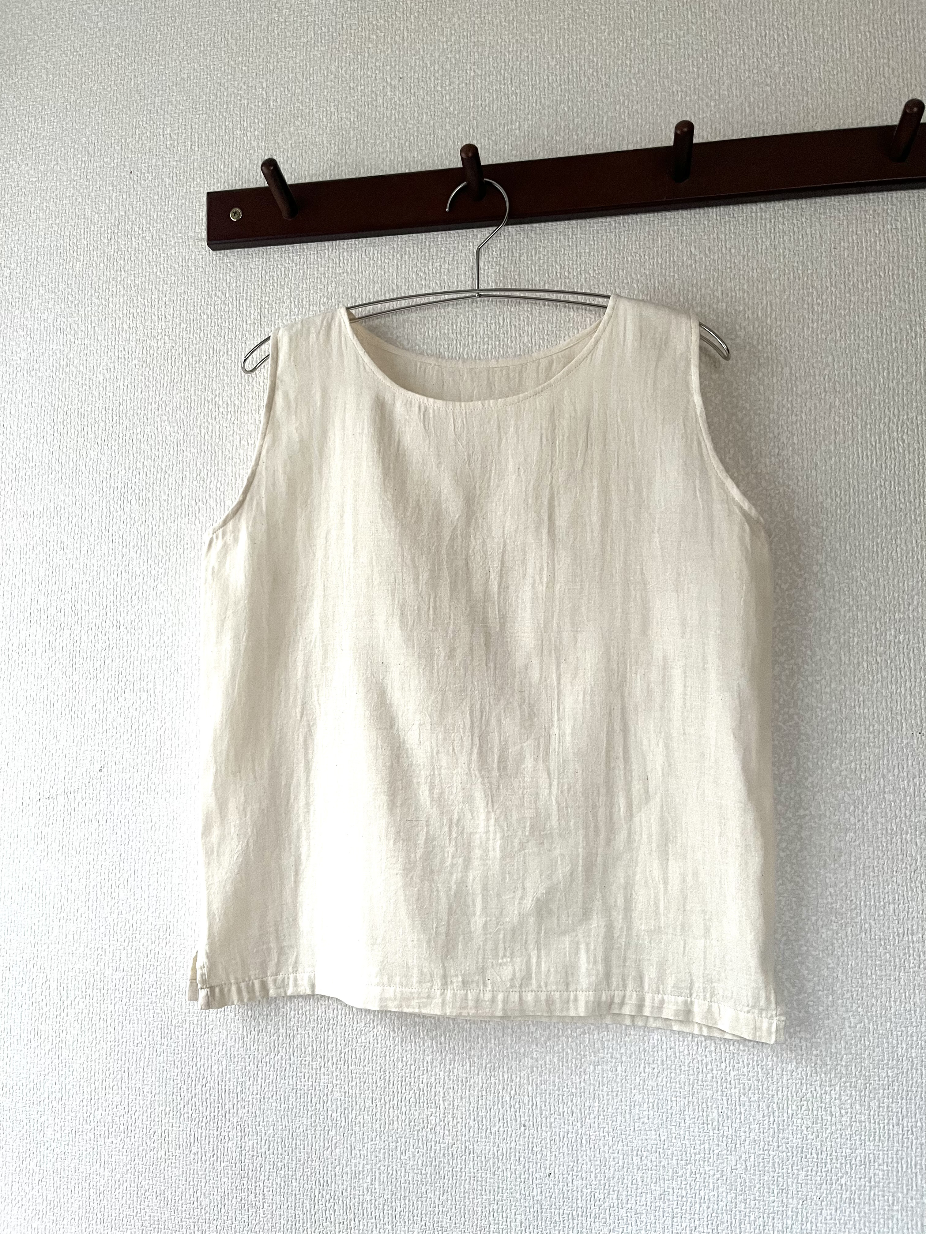 ダブルガーゼのシンプルなタンクトップ 【キナリ】【綿麻