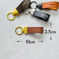 エスコートカード　ネームタグ キーホルダー 名入れ　箔押しいたします　バッグチャーム　イタリアンレザー 席札 ギフト 4枚目の画像