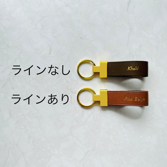 エスコートカード　ネームタグ キーホルダー 名入れ　箔押しいたします　バッグチャーム　イタリアンレザー 席札 ギフト 3枚目の画像