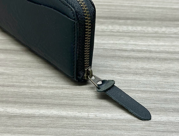 ラウンド型　コンパクトウォレット　本革　赤 5枚目の画像