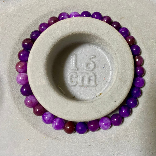 スギライト6mm玉ブレスレット世界三大ヒーリングストーン腕周り約16cm