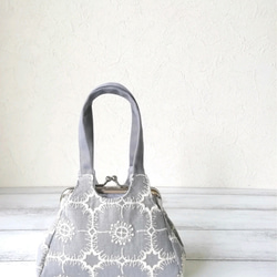 ミナペルホネン,タンバリン,刺繍生地,リネン&ウールのトートバッグ
