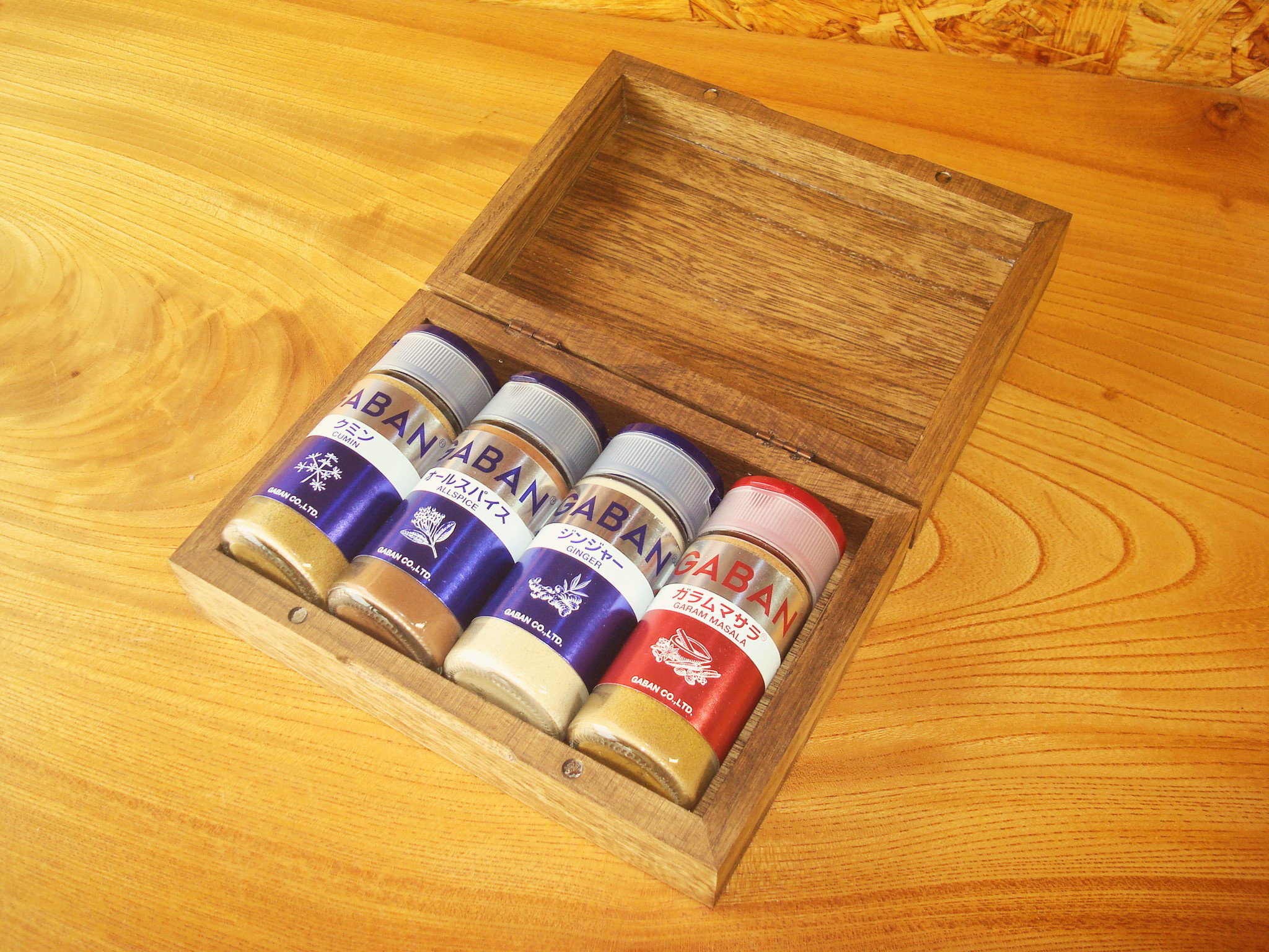 スパイスボックス ソロ オーク 新品 ハンドメイド 自作 桐 小物
