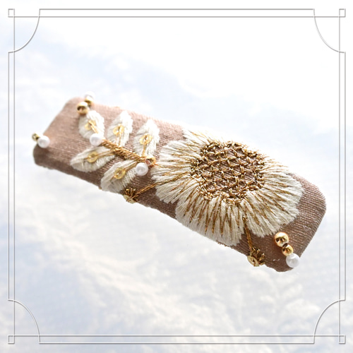 【3点SET】インド刺繍リボンのパッチンピン 3点SET】インド刺繍リボンのパッチンピン