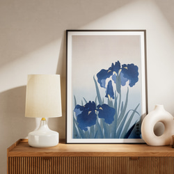 NO.106】タチアオイの絵画ポスター☆油絵ヴィンテージアート