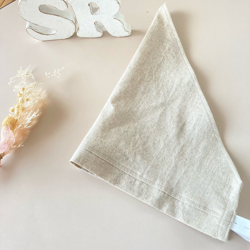 ♡レースが可愛いナチュラルエプロン＆三角巾♡ 90cm〜大人用