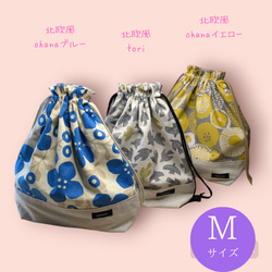 ハンドメイド 巾着袋 ユキエモン　コップ袋　入園入学　ポーチ　リネン北欧 保冷にも♡ ミニ 巾着 ぽこぽこ ポップコーン生地 ポーチ コップ