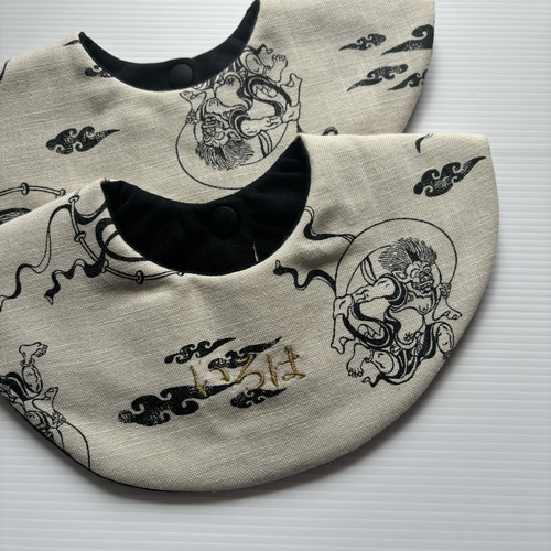 ハンドメイド スタイ オーダースタイ お名前刺繍スタイ 和柄