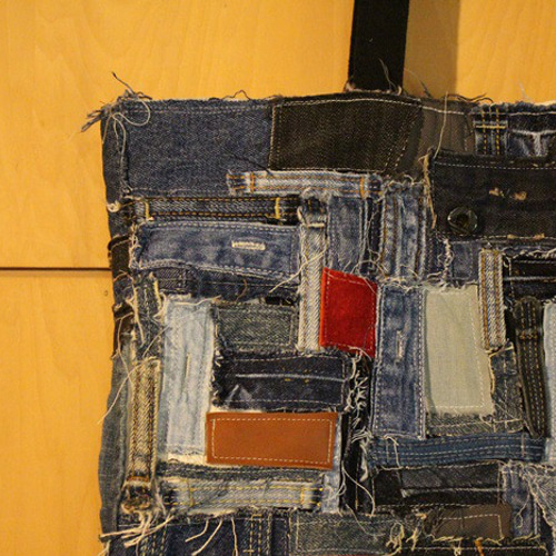 SAYOCAFE個性的デニムパッチワークバッグ sold/SAYOCAFE☆個性的