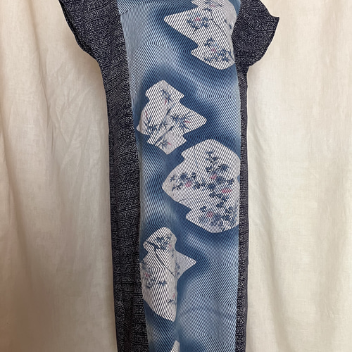 ツモリチサト浴衣リメイク　フレンチスリーブ、フリルワンピース tsumori chisato SLEEP｜ツモリチサト スリープ ワンピース