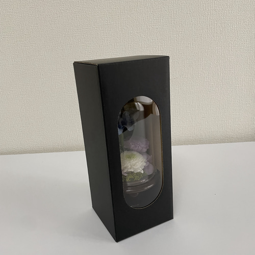 プリザーブドフラワー ガラスドーム入り仏花 シャーベットピンクカラー