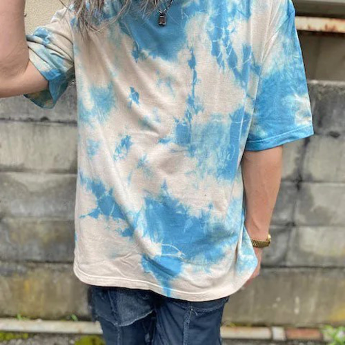 タイダイ Tシャツ ブルー　サイズ48 tシャツ TIE DYE 「タイダイ」- TEE /タイダイ ティー メンズ