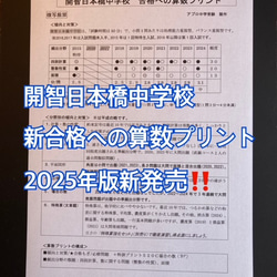 開智中学校　2025年合格必勝プリント・フルセット 5a138314b339eb18b768db9f65c6f0