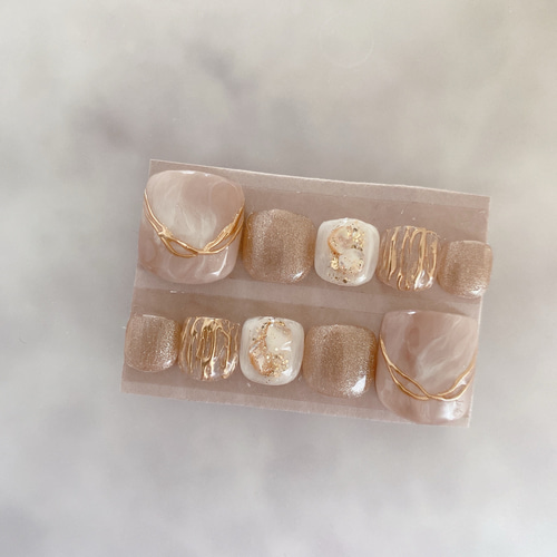 【foot】シェル ニュアンス フットネイルチップ フット！シェルうめつくしネイル☆ | L'eclat