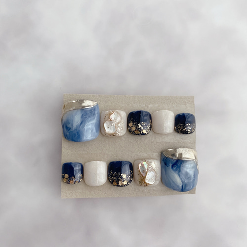 現品限り フットネイル ネイルチップ ペディ ニュアンスネイル