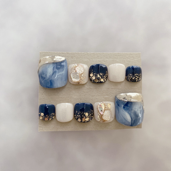 【foot】シェル ニュアンス フットネイルチップ 現品限り フットネイル ネイルチップ ペディ ニュアンスネイル