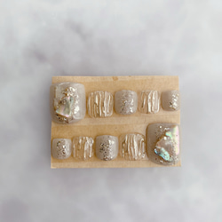 現品限り フットネイル ネイルチップ ペディ ニュアンスネイル サイズ