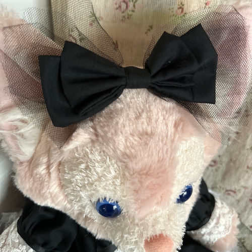 リーナベルショルダーバッグ用コスチューム1227　　クリスマスコスチューム　黒 リーナベル コスチューム 黒 ワンピース ぬいぐるみ cranberry