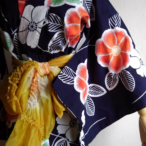 楽天市場】【浴衣リメイクタックワンピース】一点もの 創作服
