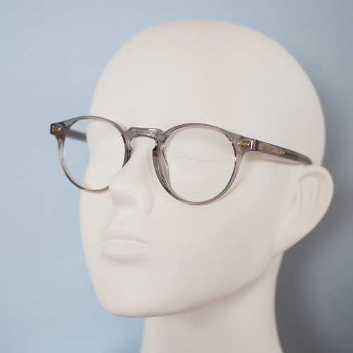 在庫限り販売終了》TR樹脂ラウンドフレーム｜クリアグレー メガネ 杏や