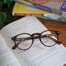 TR樹脂ラウンドフレーム｜ブラウンデミ｜老眼鏡、だてメガネ、近視用