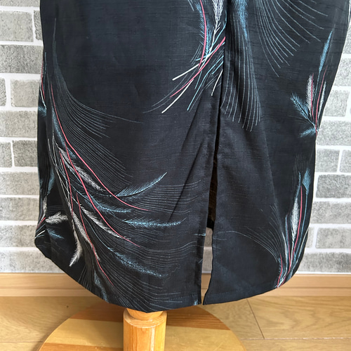 大人浴衣フレンチスリーブロングワンピース ワンピース Kym