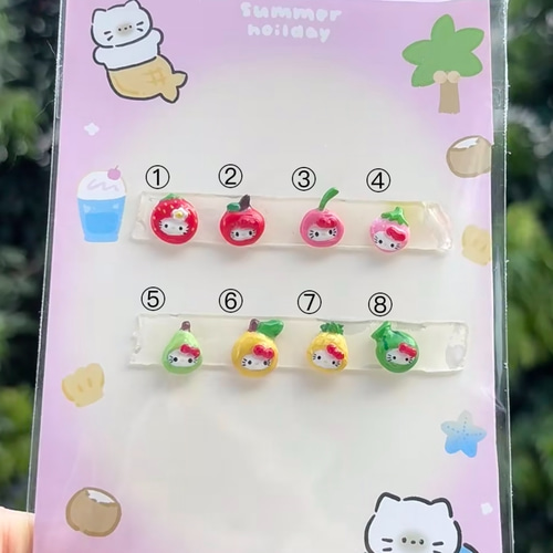 ネイルパーツ キャラクター kitty フルーツキティ デコパーツ ネイル