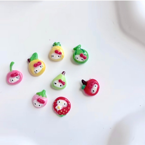 ネイルパーツ キャラクター kitty フルーツキティ デコパーツ ネイル