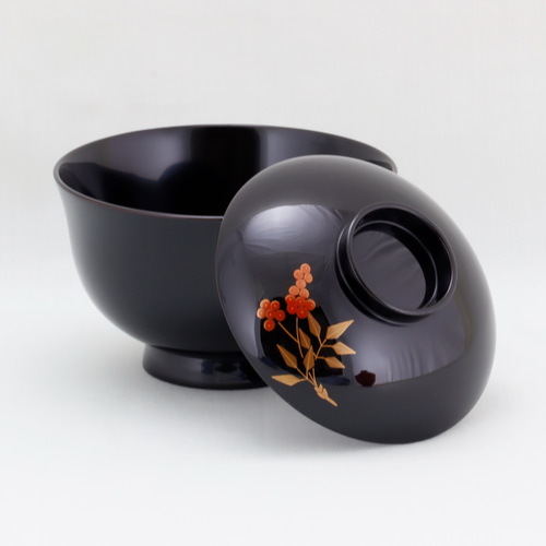 OKURA 工芸品・装飾品 輪島塗 夫婦吸物椀（南天蒔絵）