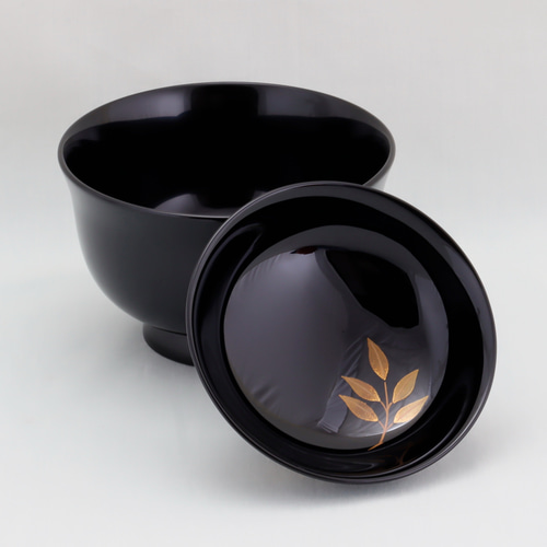 伝統工芸 輪島塗 夫婦吸物椀「南天蒔絵」 【1011】 お椀・ボウル・鉢