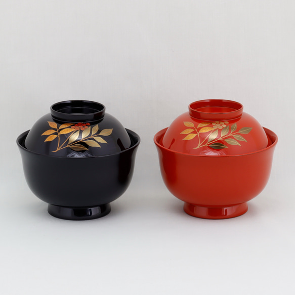 輪島塗 笹蒔絵 吸物椀 汁椀 御椀 10客 天然木 漆塗り 漆芸 漆器