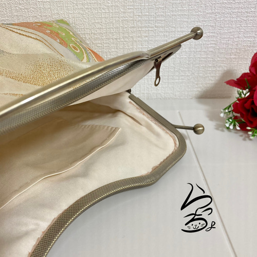 帯リメイク 蝶々 変わりがま口バッグ 【公式通販】