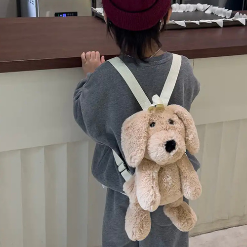 2色ふわふわ可愛いリュックサック 子犬 ドッグキッズ ぬいぐるみ 2色ふわふわ可愛いリュックサック 子犬 ドッグキッズ ぬいぐるみ