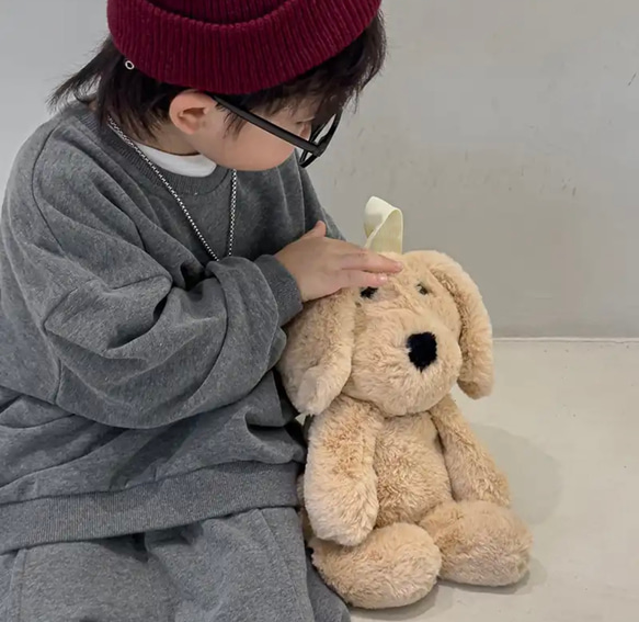 2色ふわふわ可愛いリュックサック 子犬 ドッグキッズ ぬいぐるみ 2色ふわふわ可愛いリュックサック 子犬 ドッグキッズ ぬいぐるみ