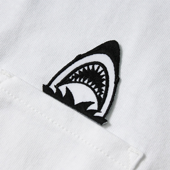 サメ ワッペン 鮫 シャーク ジョーズ 刺繍ワッペン アイロンワッペン