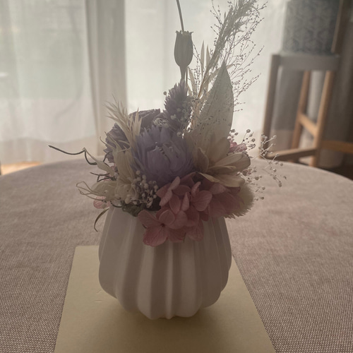 お供え花にも プリザーブドフラワーアレンジメント ドライフラワー