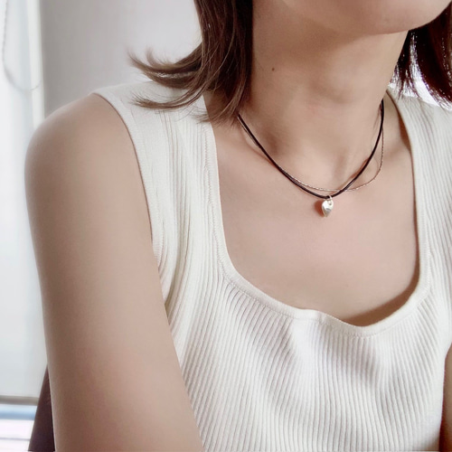 Silver925 ハートペンダント KINGBABY 革紐つき Silver925 ハート