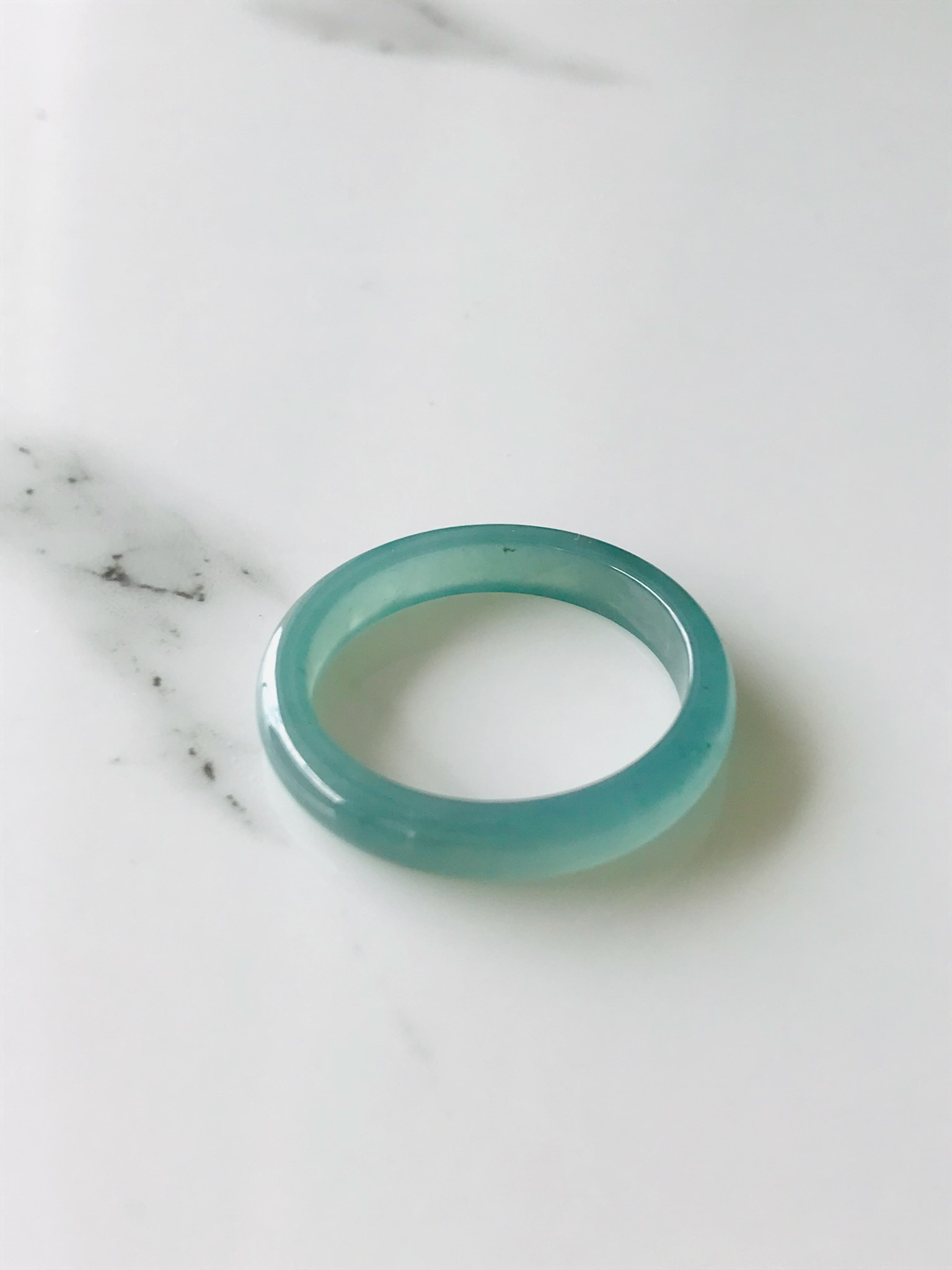 [R58-003］ ジェイド　JADE ヒスイ　本翡翠　くりぬき　リング　天然石　一点物　グアテマラ産　18号
