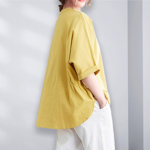 マークジェイコブス☆トップス★ブラウス★シャツ★半袖★シースルー★イエロー イエロー 半袖 シャツ ブラウス トップス スタンドカラー