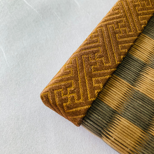 桐生織物ミニ畳 市松柄～紗綾形茶縁～ その他インテリア雑貨 松屋畳店