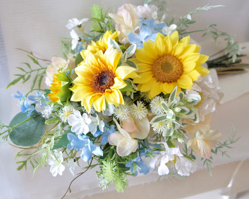 ひまわりのクラッチブーケ ブーケ flowerparty 通販 17990858